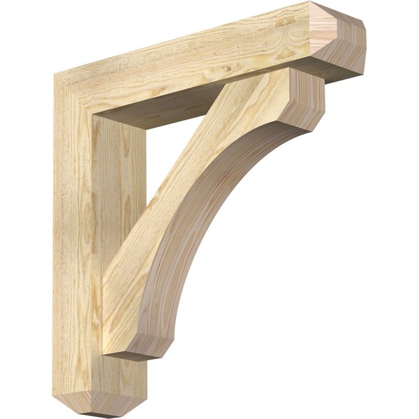 Ekena Millwork Legacy Craftsman Rough Sawn Bracket w/ Offset Brace, Douglas Fir, 6"W x 26"D x 26"H BKT0604X26X26LEC04RDF - main